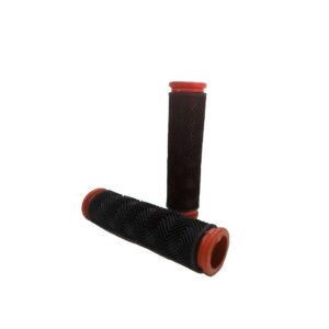 Puños MTB goma Negro/Rojo